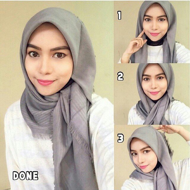 Tutorial: Memakai Hijab Segiempat dengan Berbagai Gaya