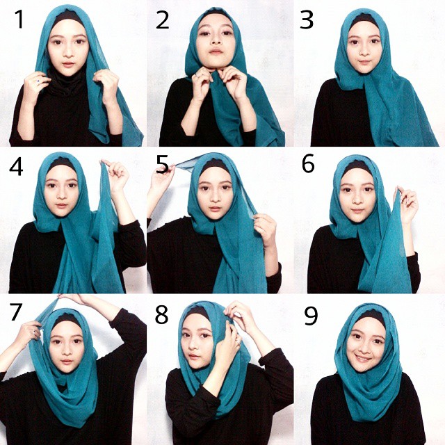 Tutorial: Memakai Hijab Segiempat dengan Berbagai Gaya