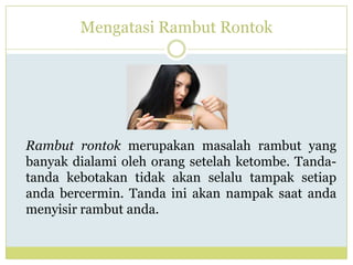 Tips Mengatasi Rambut Rontok Setelah Keramas: Rahasia Rambut Sehat dan Kuat